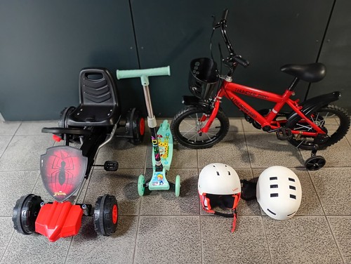 Kids bike cart and - bike,, scoter